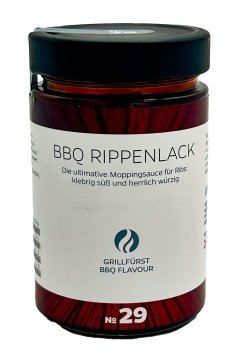 Grillfürst BBQ Sauce - BBQ Rippenlack - die ultimative Moppingsauce - No. 29