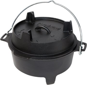 Grillfürst Dutch Oven Set BBQ Edition DO4 - X-Deal inkl. Pflegepaste, Deckelheber und Kochlöffel
