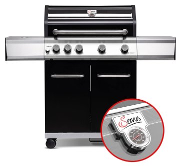 Grillfürst G410E 4-Brenner Gasgrill - Servus Sonderedition - Edelstahlroste