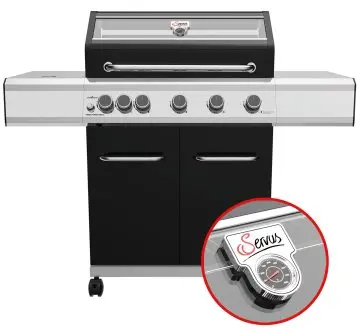 Grillfürst G510E 5-Brenner Gasgrill - Servus Sonderedition - Edelstahlroste