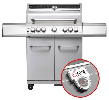 Grillfürst G521E 5-Brenner Edelstahl-Gasgrill - Servus Sonderedition - Edelstahlroste