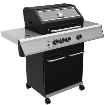Grillfürst G310G 3-Brenner Gasgrill mit Hochtemperaturbrenner und Gusseisen Rosten