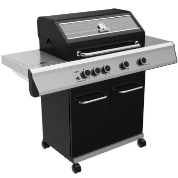 Grillfürst G410G 4-Brenner Gasgrill mit Hochtemperaturbrenner und Gusseisen Rosten