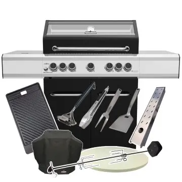 Grillfürst G520E 5-Brenner Gasgrill mit Hochtemperaturbrenner, Heckbrenner und Edelstahl Rosten - X-DEAL inkl. Zubehörpaket