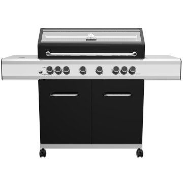 Grillfürst G620E 6-Brenner Gasgrill mit Hochtemperaturbrenner, Heckbrenner und Edelstahl Rosten - inkl. Abdeckhaube
