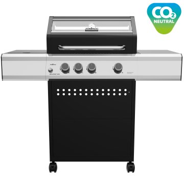 Grillfürst Gasgrill S330G - inkl. Abdeckhaube, Grillbürste, Grillplatte und Pizzastein