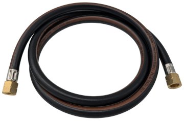 Grillfürst Gasschlauch 150cm - 1/4“ auf 1/4“ - für Gasflasche mit Druckminderer an DE-Gasgrät (klassischer DE-Gasschlauch)