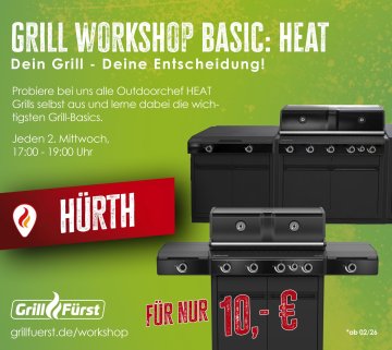 Grillfürst Grillkurs - Grill Workshop Basic: HEAT - Mittwoch, 18.03.2026 - 17:00 Uhr - Hürth