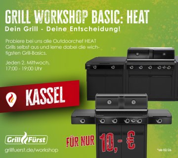 Grillfürst Grillkurs - Grill Workshop Basic: HEAT - Mittwoch, 18.03.2026 - 17:00 Uhr - Kassel