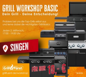 Grillfürst Grillkurs - Grill Workshop Basic - Mittwoch, 04.02.2026 - 17:00 Uhr - Singen