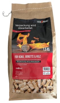 Grillanzünder fest: Anzündwürfel &amp; Anzündwolle