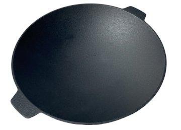 Grillfürst Gusseisen Wok XL mit 2 Griffen Ø 38 cm - X-Deal inkl. Pflegepaste, Ringreiniger und Kochlöffel