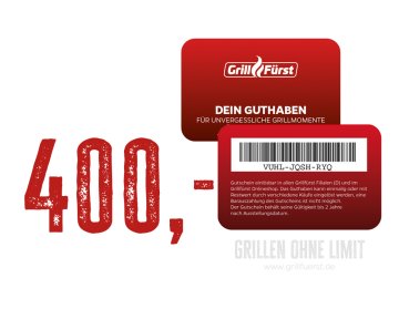 Grillfürst Geschenkgutschein 400€