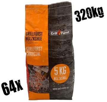 Grillfürst Holzkohle 5kg - Palette mit 320 kg (=64 Stk.)