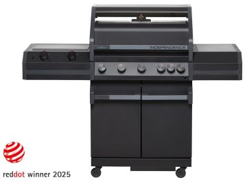 Grillfürst Independence P530E Gasgrill - mattschwarz - mit XXL Infrarotbrenner, Heckbrenner und Edelstahlrosten