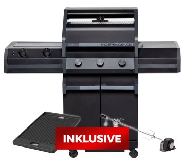 Grillfürst Independence P330G Gasgrill mit XXL Infrarotbrenner und Gusseisenrosten - X-DEAL inkl. Gussplatte & Drehspieß
