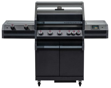 Grillfürst Independence P530E Smart Grill - mit WLAN-Modul, XXL Infrarotbrenner, Heckbrenner und Edelstahlrosten inkl. CASO BeerMaster - Bierzapfanlage