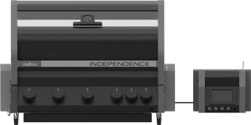 Grillfürst Independence P590E Smart Einbaugrill - mattschwarz - mit WLAN-Modul, Heckbrenner und Edelstahlrosten