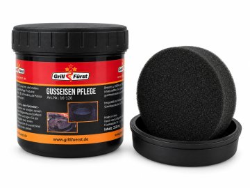Grillfürst Kokosnuss-Pflegepaste für Gusseisen / Dutch Oven 250ml mit Schwamm