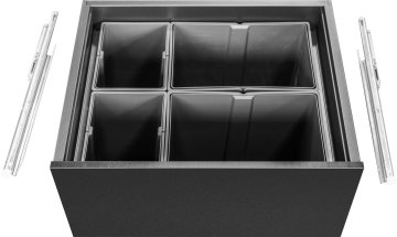 Grillfürst Moments Innenschubkasten mit Mülleimer - Set - inkl. 2 x 17L + 2 x 8L Behälter