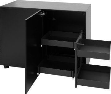 Grillfürst Moments Eckschrank mit Auszug rechts - Nero - 120 cm