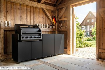Grillfürst Moments Sideboard mit Türen und Einlegeböden - Nero - 120 cm