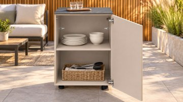 Grillfürst Moments Outdoor Schrank mit Tür und Einlegeboden - Mediterran / Eter - 60 cm