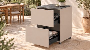 Grillfürst Moments Outdoor Schrank mit 2 Schubladen - Mediterran / Eter - 60 cm