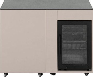 Grillfürst Moments Sideboard - Cocktailbar mit Kühlschrank, Apothekerschrank und Tür mit Staufach - Mediterran / Eter - 120 cm