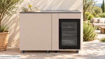 Grillfürst Moments Outdoor Schrank mit Kühlschrank und Apothekerschrank - Mediterran / Eter - 60 cm