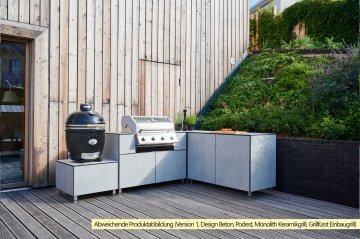 Grillfürst Outdoorküche L Beton - Mit Broil King Regal 420 Einbaugrill