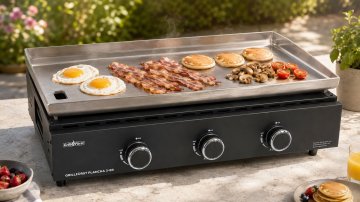 Grillfürst Plancha Grill - 3 Brenner mit Edelstahl Plancha