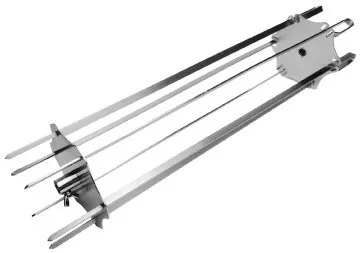 Grillfürst Edelstahl Schaschlikset für Drehspieße - mit 6 Spießen, 45 cm