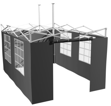 Grillfürst Seitenwände für 4,5 x 3m Grillpavillon / Gartenpavillon / Grillzelt 4er Set