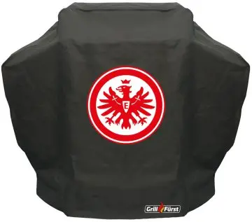 Grillfürst Abdeckhaube 141 x 66 x 123 cm für Broil King Monarch 390, 340, 320 / Rösle Videro G4 / Napoleon Rogue 425 und SE, Rogue 365, Triumph 495 /Outdoorchef Dualchef 315 G, 325 G, S 325 G - Eintracht Frankfurt Edition