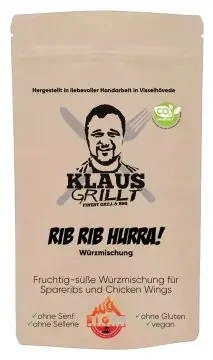 Rib Rib Hurra Rub 750 g Beutel by Klaus grillt