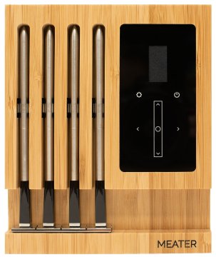 MEATER Block Bluetooth / WLAN Grillthermometer mit 4 Fühlern - 50 Meter Reichweite - WLAN- und Standalone Modus