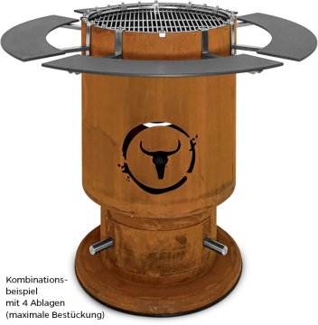 Moesta Bandit 2.0 FirePlace - Ablagebrett PaperPlank grau mit Halterung unten