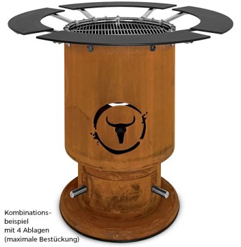 Moesta Bandit 2.0 FirePlace - Ablagebrett PaperPlank schwarz mit Halterung oben