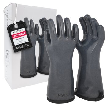 Moesta HeatPro Gloves - Grillhandschuhe aus Silikon - anthrazit in Größe S (7)