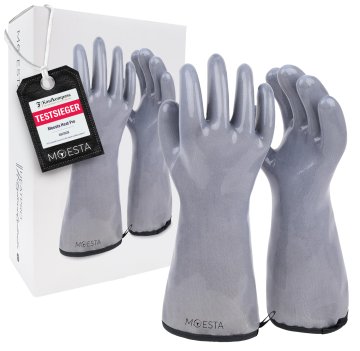 Moesta HeatPro Gloves - Grillhandschuhe aus Silikon - grau in Größe S (7)
