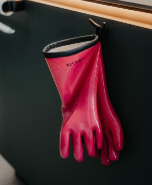 Moesta HeatPro Gloves - Grillhandschuhe aus Silikon - pink in Größe M (8)