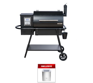 Moesta Pelletgrill Sheriff - Grillfürst Sonderedition inkl. CASO IceChef Pro - Eiswürfelbereiter