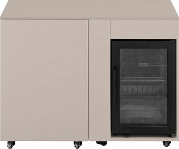 Grillfürst Moments Sideboard - Cocktailbar mit Kühlschrank, Apothekerschrank und Tür mit Staufach - Mediterran / Aeris - 120 cm
