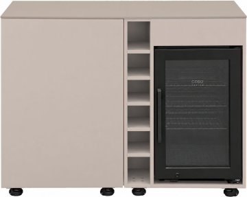 Grillfürst Moments Sideboard - Sideboard mit Kühlschrank, Flaschenregal und Tür mit Staufach - Mediterran / Aeris - 120 cm