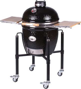 Monolith Grill CLASSIC PRO-Serie 2.0 Schwarz - MIT Gestell und Seitentischen