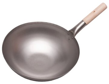 Monolith Wok Weisstahl mit rundem Boden Ø 35 cm