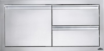 Napoleon Einbauschrank mit Tür und 2er Schubladen-Kombination (100 x 50 cm)