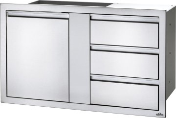 Napoleon Einbauschrank mit Tür und 3er Schubladen-Kombination (107 x 61 cm)