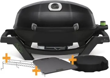 Napoleon TravelQ PRO285E Elektrogrill - 50 Jahre Napoleon - Set inkl. Haube, Grillplatte und Warmhalterost